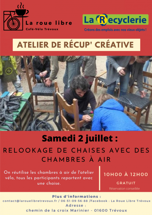 Rempaillage de chaises avec La Roue Libre 02 07 22