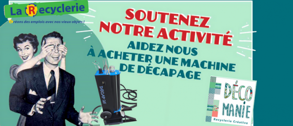 Decomanie visuel utilise pour campagne finance participative